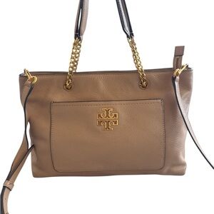 Tory Burch Tan Leather Satchel Tote Bag